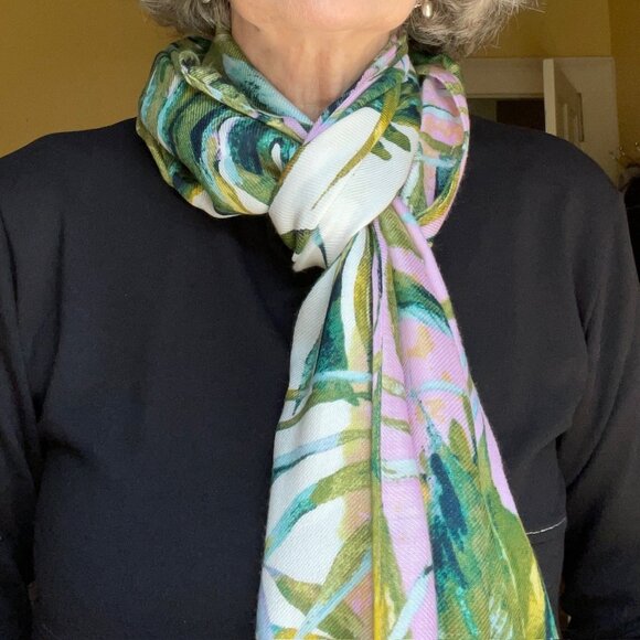 Vintage Tropical Print Scarf by INC International Concepts - Picture 2 of 7